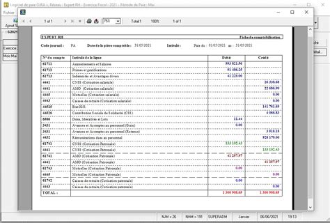 6452 compte comptable|Comptabilisation des salaires et des charges sociales .